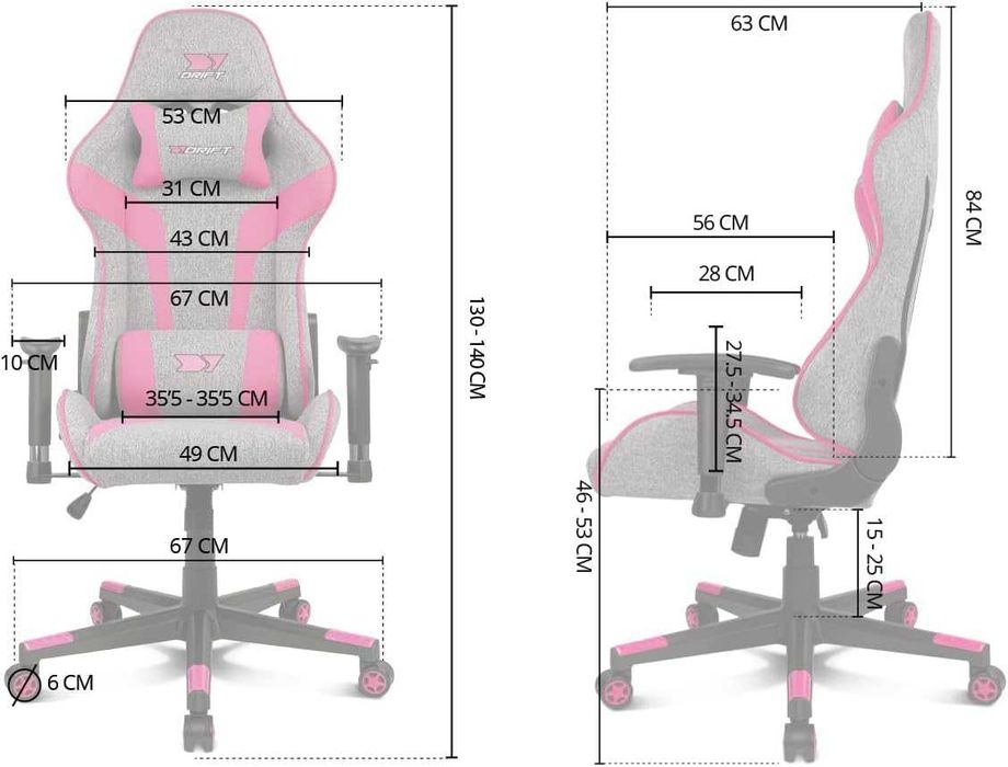 Nowy Fotel do gier DRIFT Gaming Chair DR90 DR90DGB