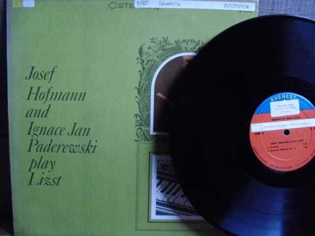 Ignacy Jan Paderewski - Józef Hofmann - Liszt - płyta winylowa