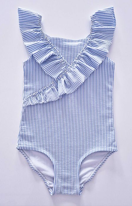 Jednoczęściowy strój kąpielowy w paseczki z kory H&M 110/116