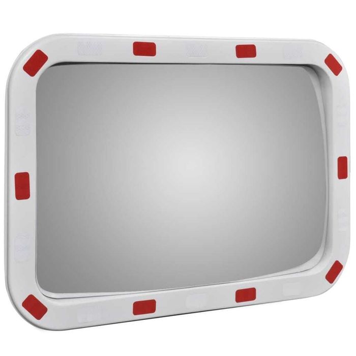 Espelho de trânsito retangular 40 x 60 cm com refletores