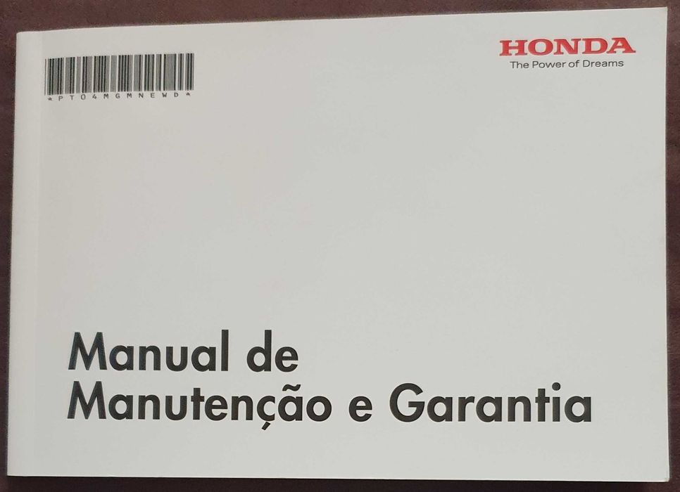 Manuais do Utilizador e Manutenção e Garantia, da Honda 125 PCX - 2020