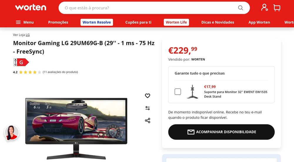 Monitor Gaming LG 29UM69G-B