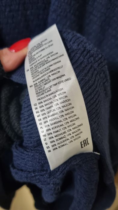 Granatowy męski sweter z bawełną 2xl RJR.John Rocha
