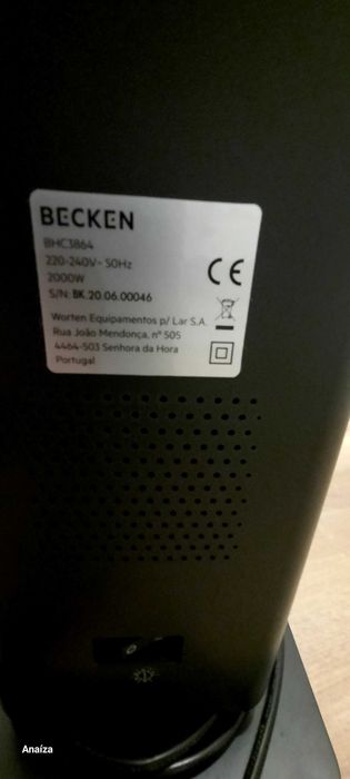 Aquecedor Coluna Giratória Eléctrico