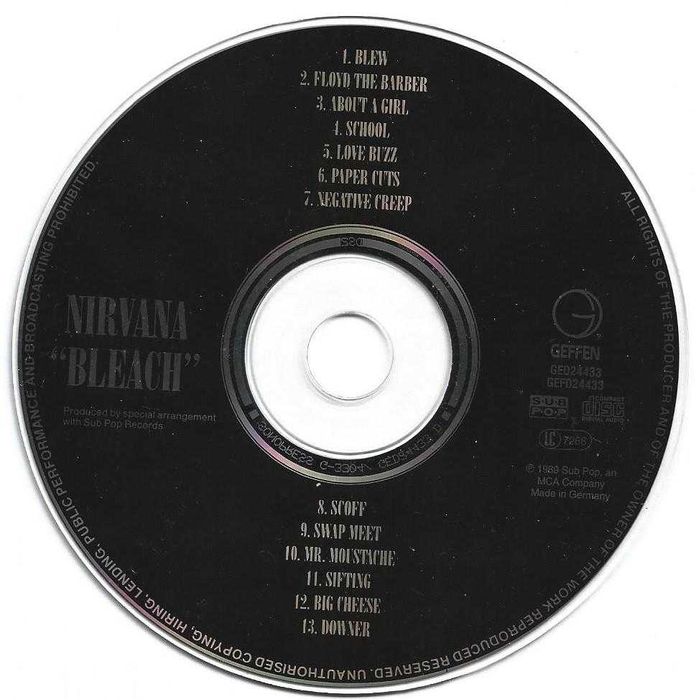 Nirvana - - - - - Bleach - - - - - CD