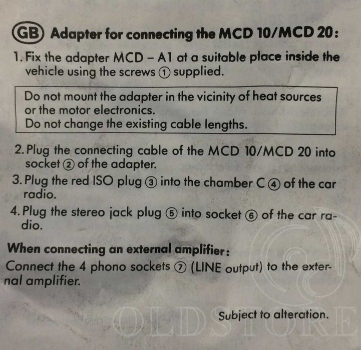 adaptador Grundig MCD- A1 para cd MDC10/20