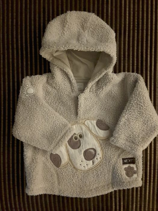 Bluza z kapturem Next chłopięca beż r. 3-6mcy