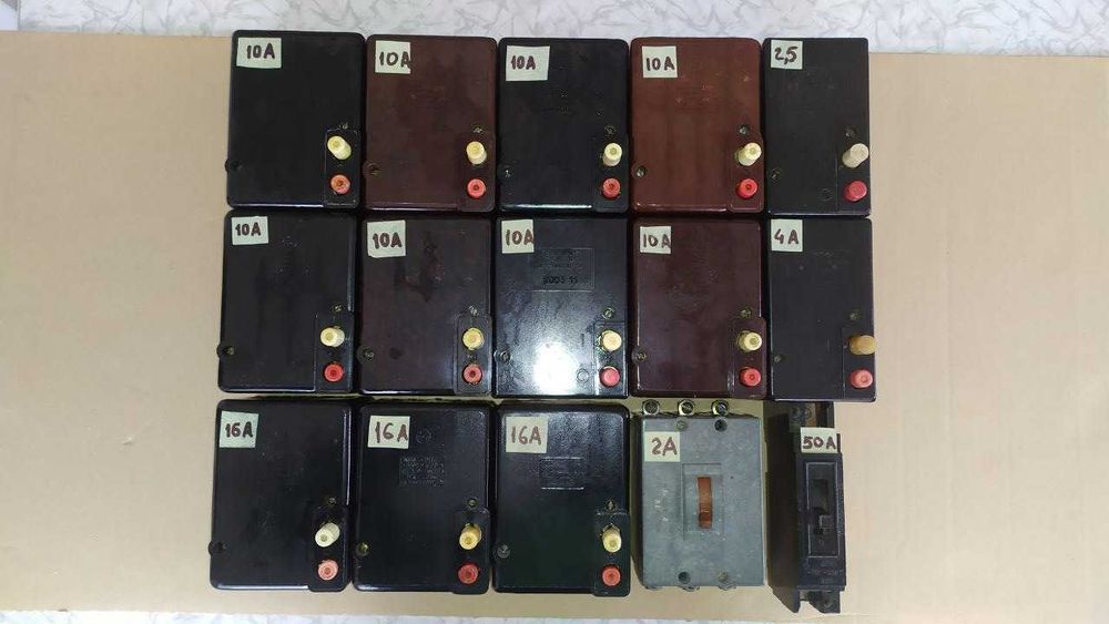 Автоматичні вимикачі трифазні АП 50Б (2.5, 4, 10, 16 А)