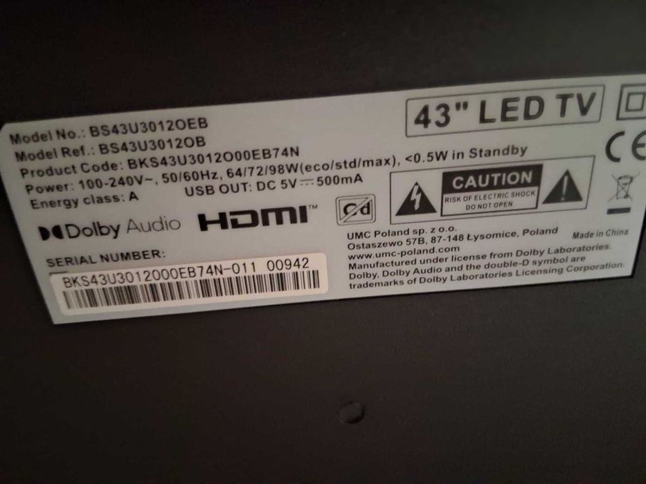 Smart TV FUL HD  blaupunkt 43 "
