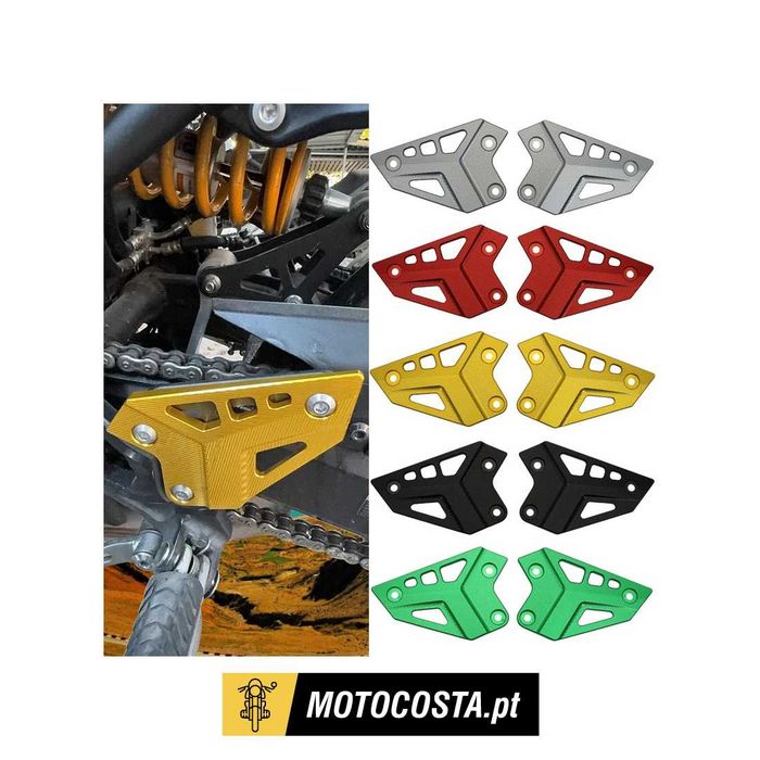Proteções Calcanhar em Alumínio CNC para Kawasaki Z900 de 2017 a 2024