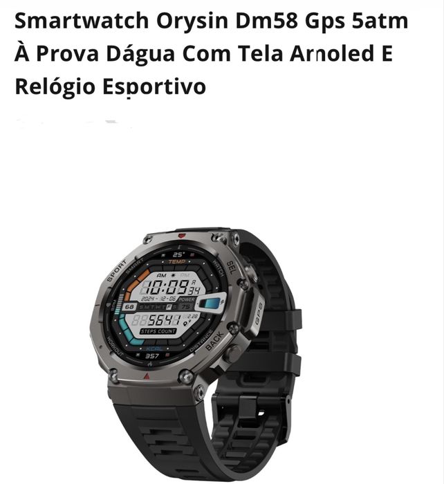 Smartwhatch DM58 1.43 GPS NOVO