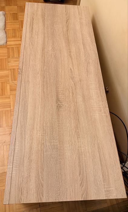 Komoda szafka rtv dąb sonoma, biały połysk super stan