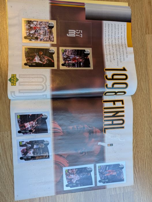 Michael Jordan upper deck 1998 album z naklejkami