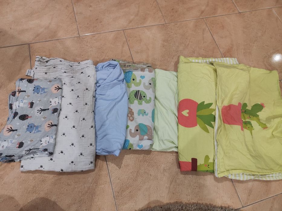 Pościel dziecięca, prześcieradło, kocyk, pokrowiec, pieluchy bawelna