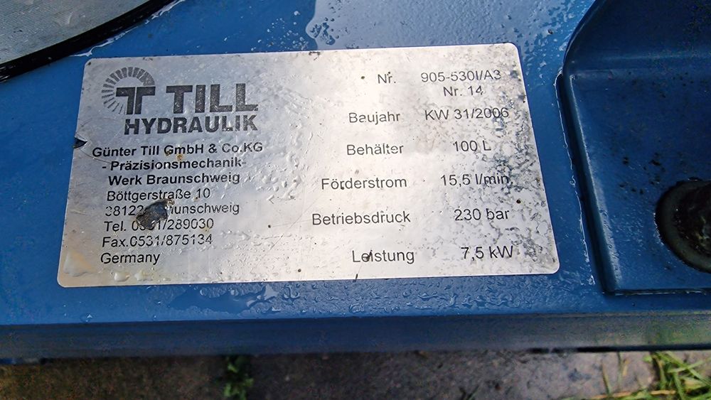 Pompa hydrauliczna agregat 7.5 Kw mocny  15.5l/min