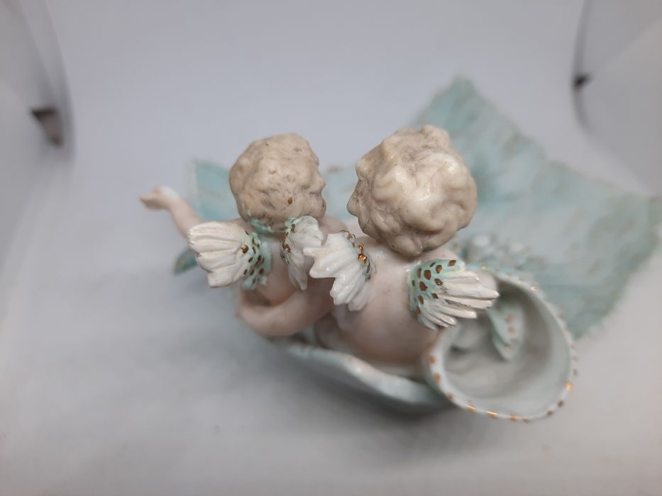 Aneleira com anjos em bisquit