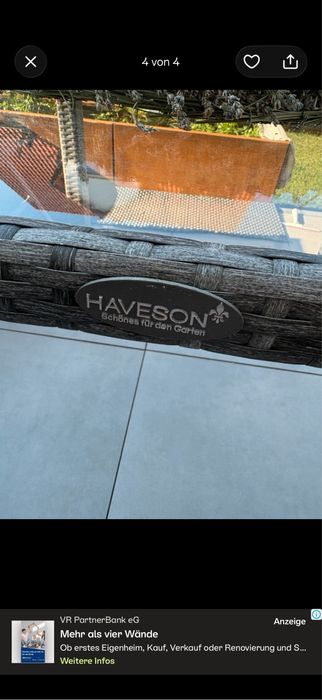 Садовий набір стіл +4 стільці Haveson