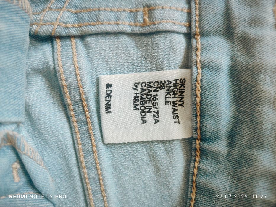 Spodnie skinny wysoki stan H&M