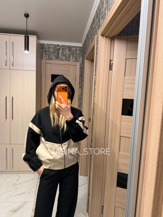 Новий костюм Zara XS худі штани прогулянковий спортивний чорний Зара