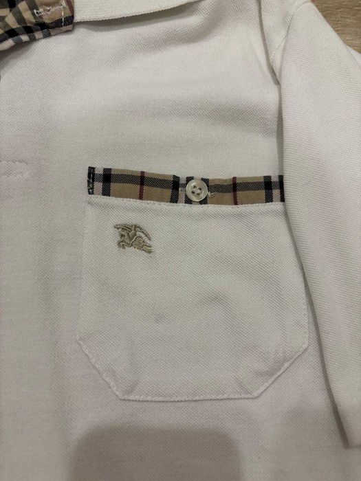 Біле Поло Burberry