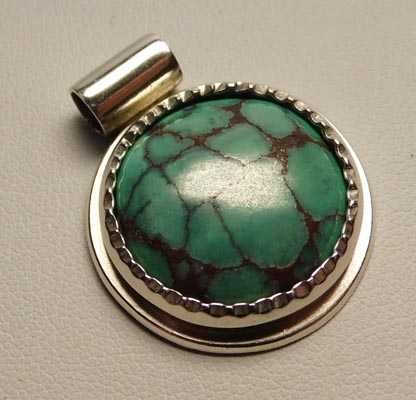 Srebrna zawieszka turkusowa ozdoba