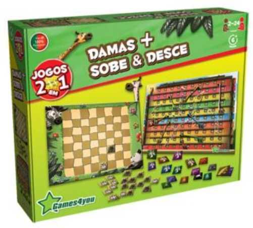 Jogo 2 em 1 - Damas + Sobe e Desce (Science4You)