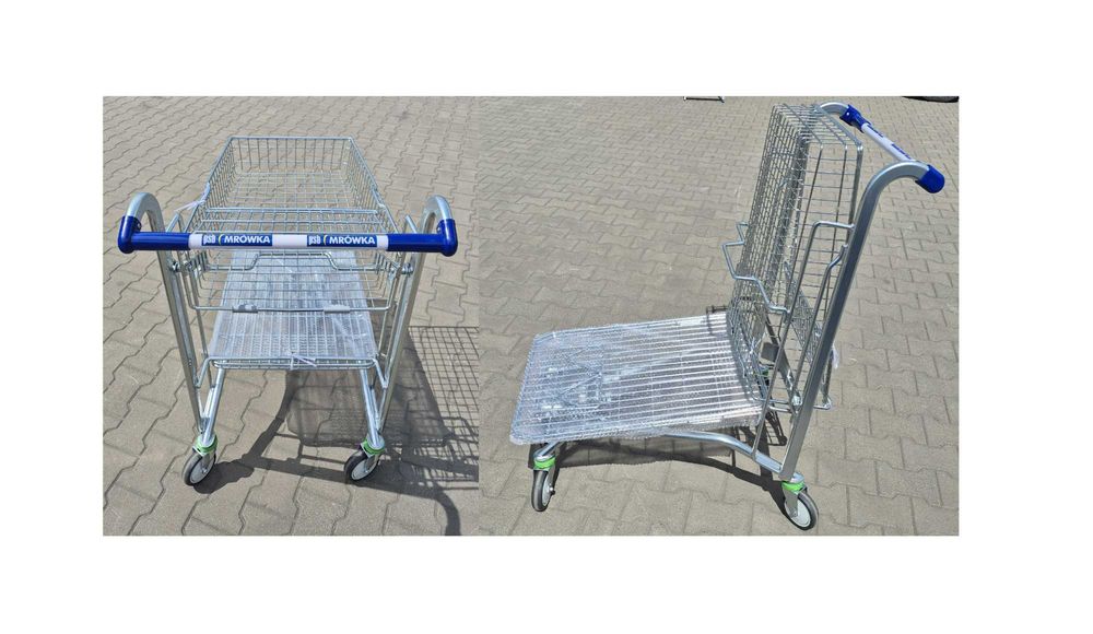 Wózek sklepowy platformowy od ręki nowy budowlany wózki sklepowe nowy