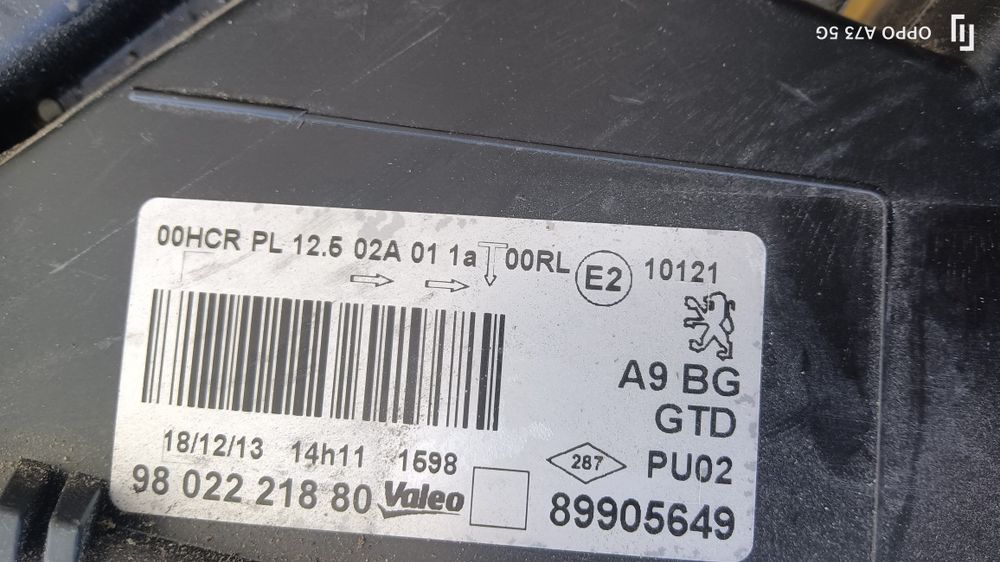 Farol Peugeot 208 ótica 2017 óptica original