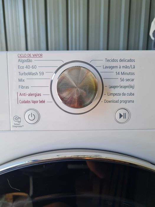 Máquina de Lavar (9kg) e Secar (6kg) roupa LG como nova