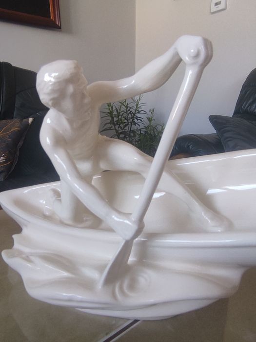 Duźa ceramiczna figura Jihokera Bechynē Czechosłowacja lata 60 te.