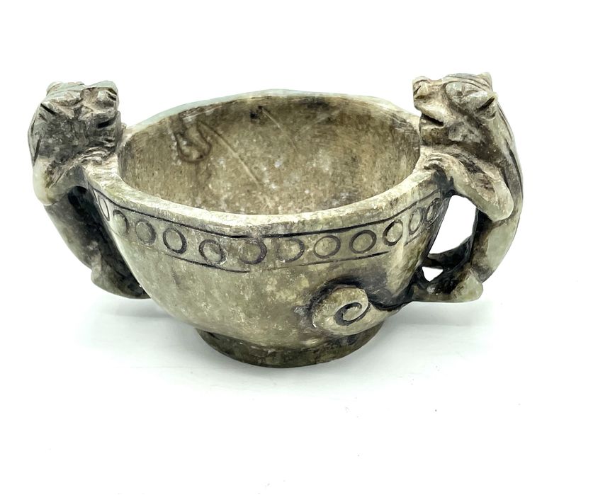 Incensário, queimador de incenso em pedra jade seculo 19