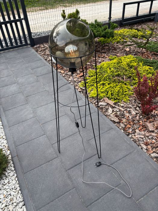 Lampa stojąca szklana