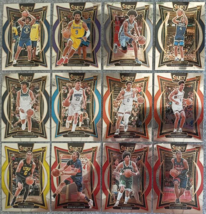12 kart NBA Rookie 2024-25 Select James Dillingham Sarr Dunn Williams