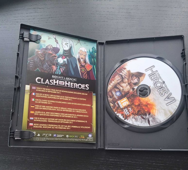 MIGHT & MAGIC HEROESVI, pudełko i płytka
