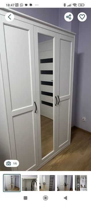 Szafa ubraniowa biała