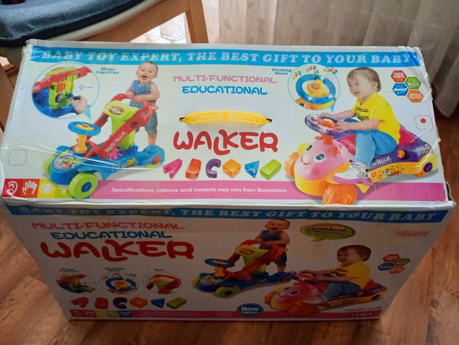Jeździk chodzik pchacz interaktywny baby walker 18M+