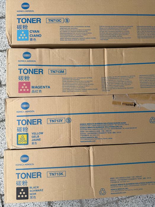 Konica Minolta TN-713 KOMPLET CMYK oryginalne tonery