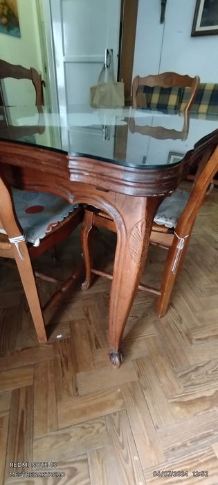 Mesa sala madeira francesa