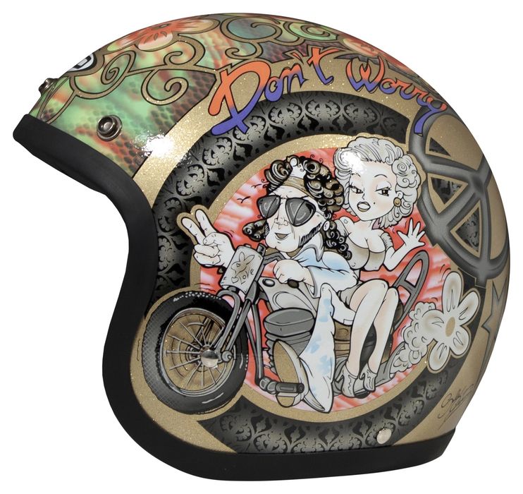 Capacete jet retro DMD Woodstock