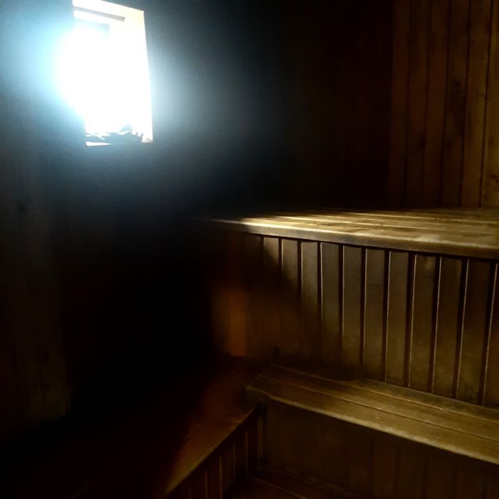 Баня на дровах  с бассейном на улице