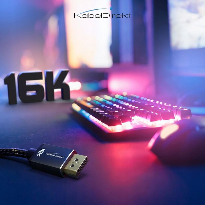 outlet kabel displayport 3 m do gier 16k przy 60 hz