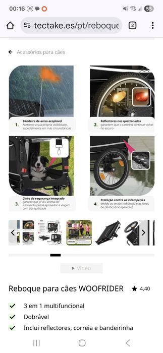 Carro Reboque para cães WOOFRIDER