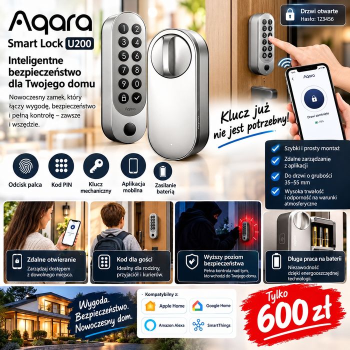 Zestaw inteligentnego zamka Aqara Smart Lock