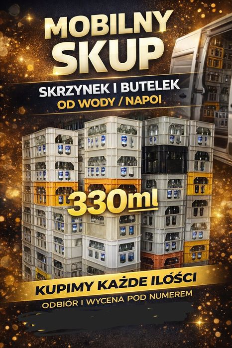 Skup butelek i skrzynek, skup kegów
