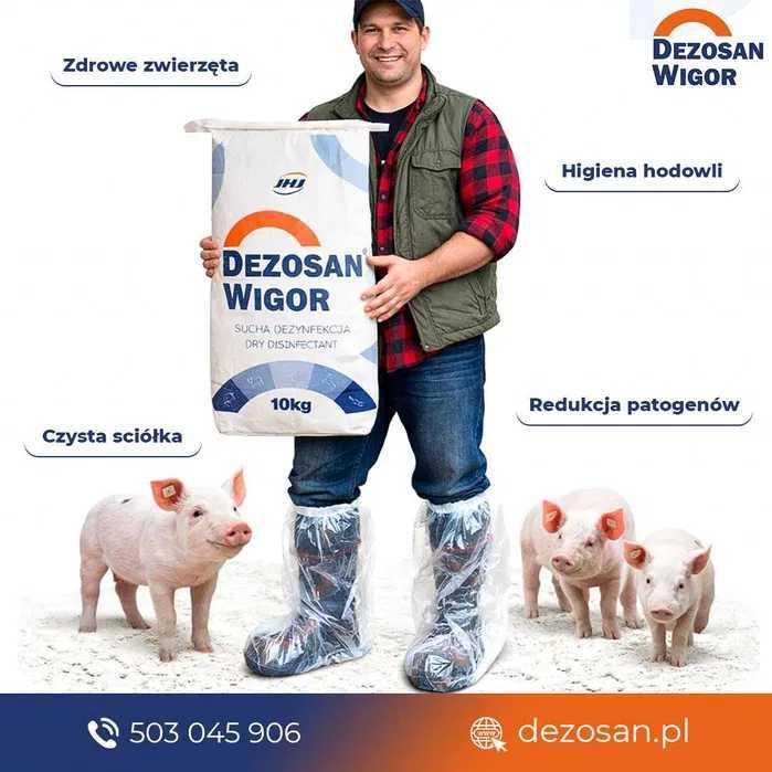 Dezosan Wigor Sucha dezynfekcja ściółki paleta 1000kg DOSTAWA GRATIS