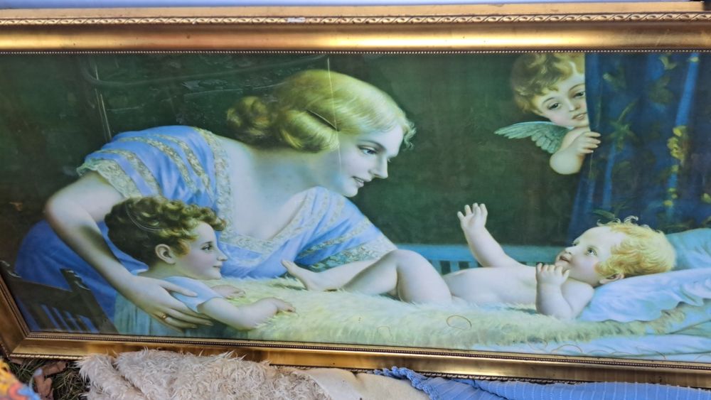 Obraz oleodruk w ramie macierzyn̈stwo