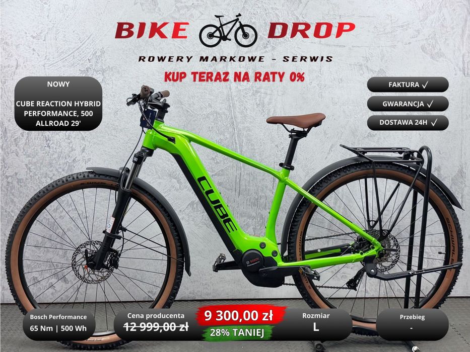 Rower Elektryczny MTB Cube Reaction Hybrid Performance Allroad Bosch