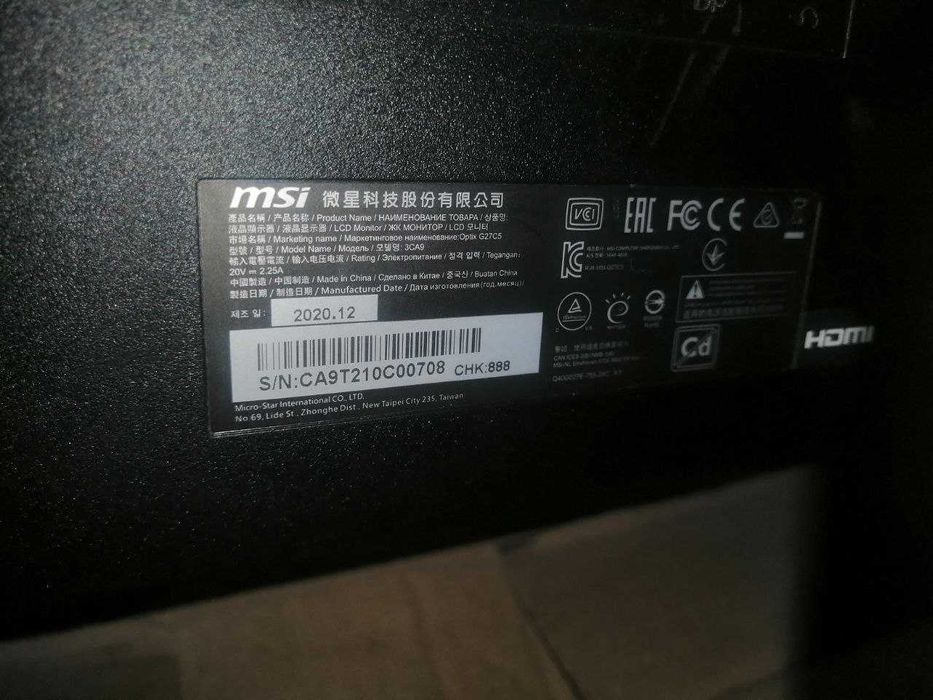 Продам монитор MSI Optix G27C5