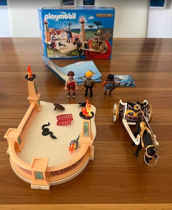 Playmobil History 6868 – Arena de Gladiadores c/ Biga – INCOMPLETO