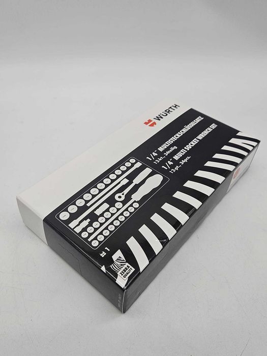 WURTH Zestaw kluczy nasadowych 1/4 cala 33 elementy Zebra